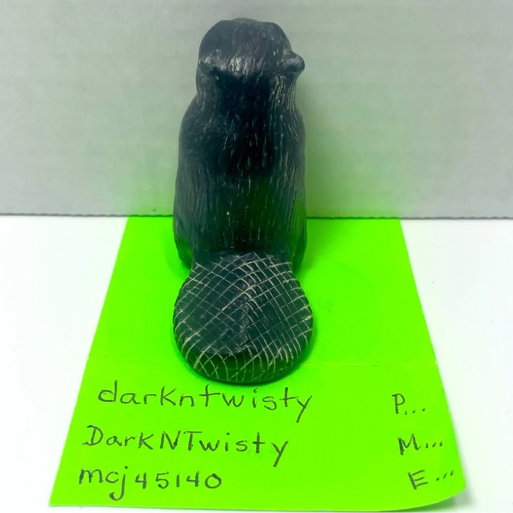 NWOT Vintage The Wolf Sculptures Canada Soapstone Beaver - Picture 8 of 16